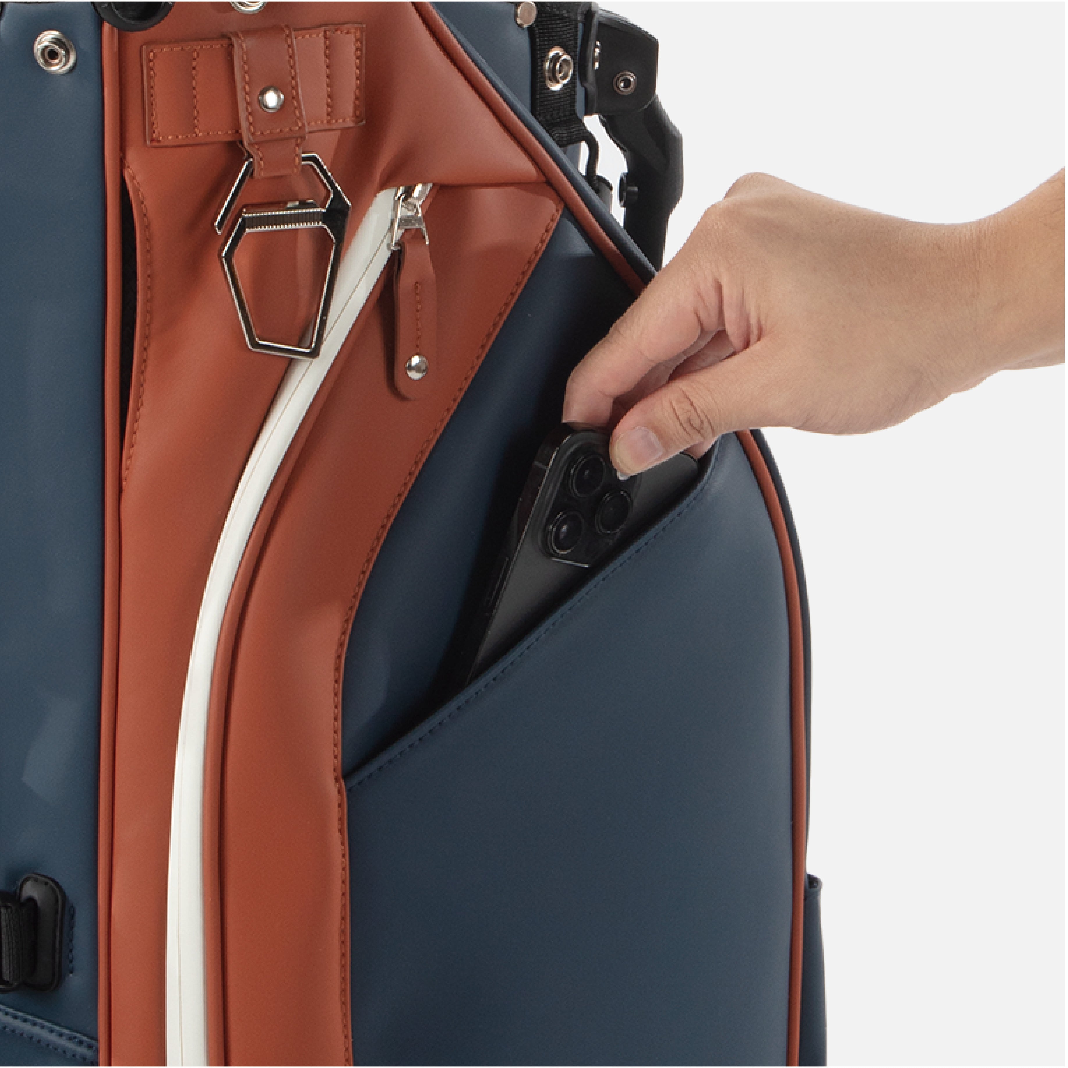 Quick-access magnetic pockets designed for convenience, keeping essentials secure yet always within reach.