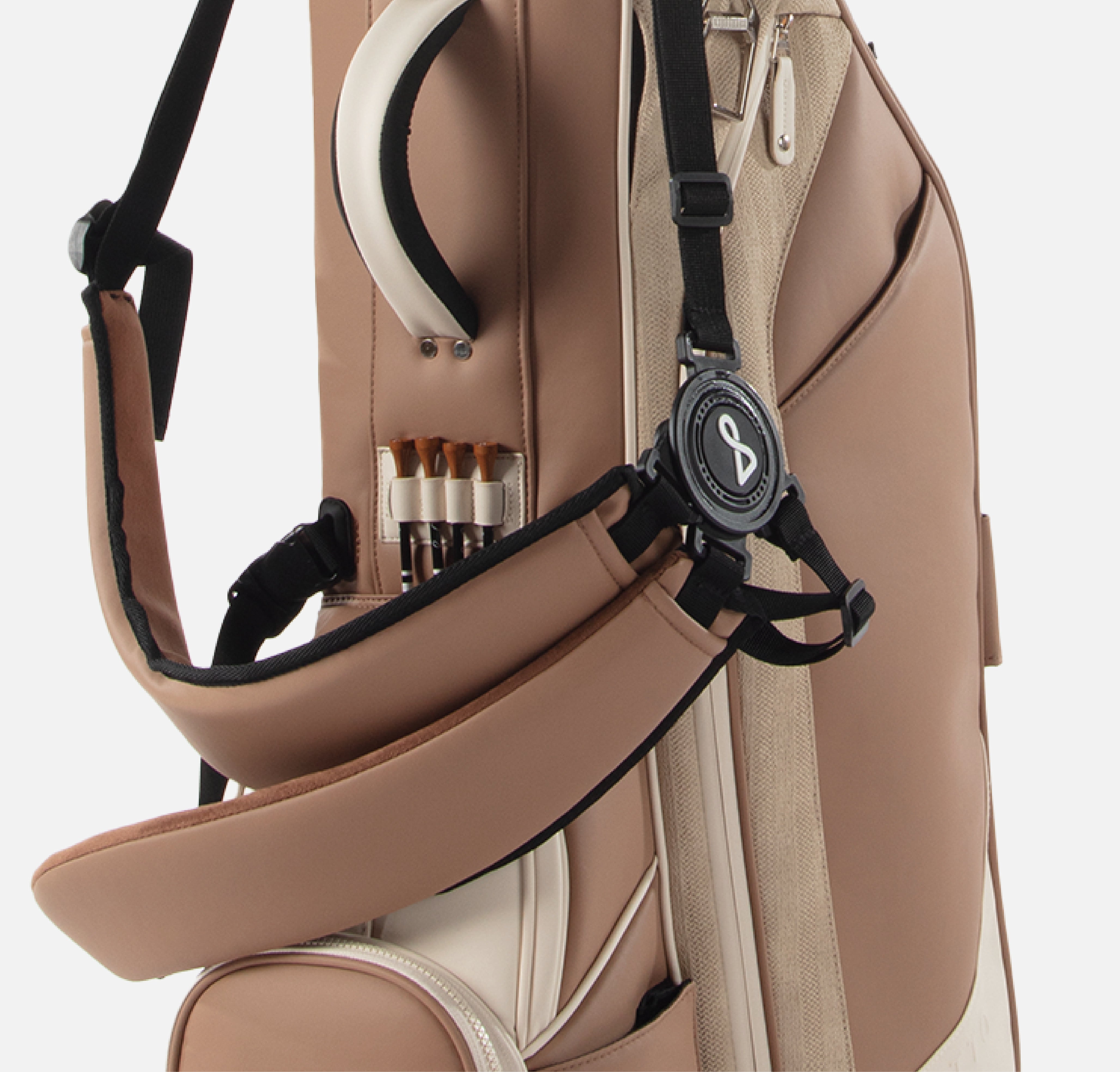Dual straps automatically balance weight for a comfortable, stable carry.