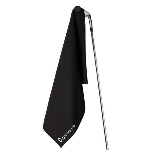 Black Magnetic Golf Towel