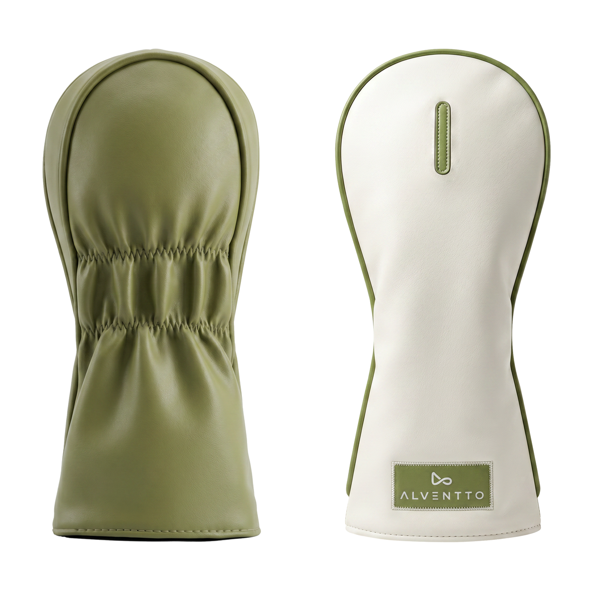 Alventto Sage Green Golf Club Headcover (White & Sage Green) ALVENTTO
