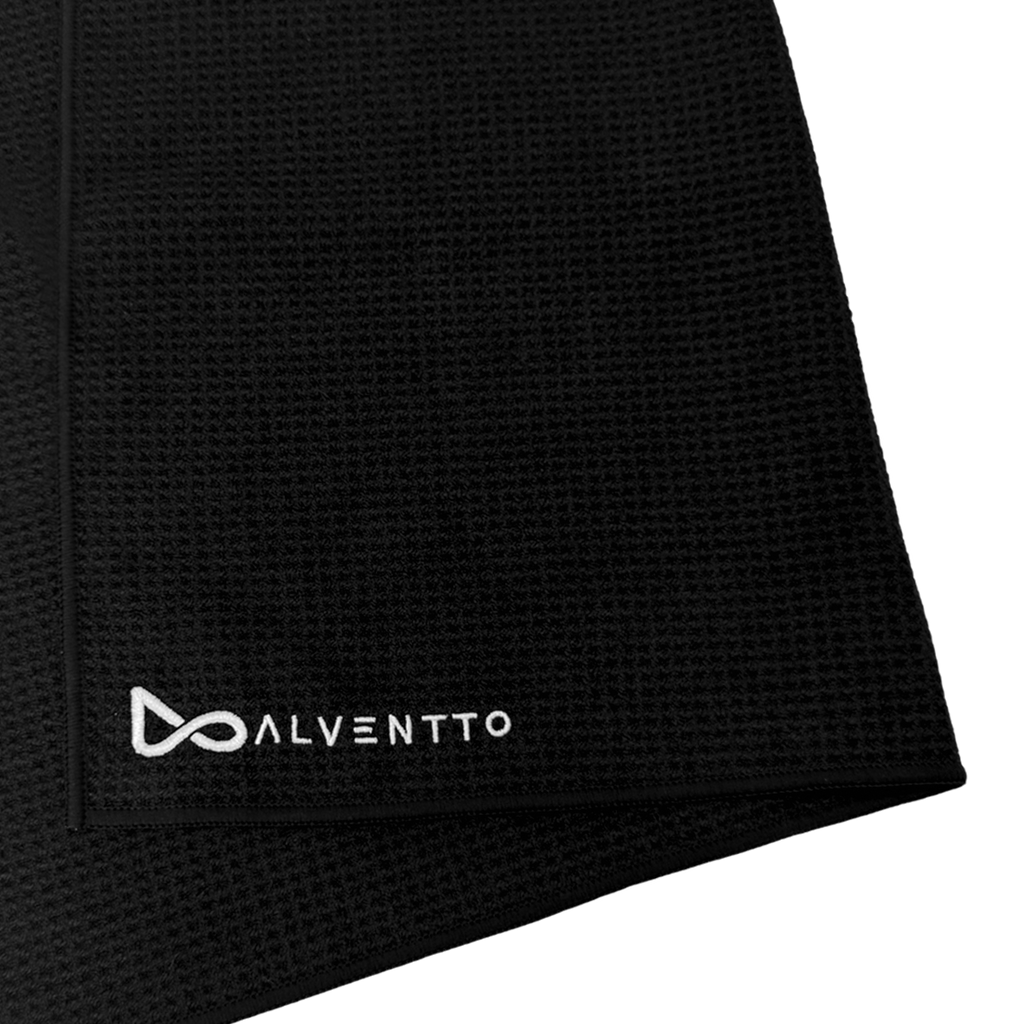 Black Magnetic Golf Towel