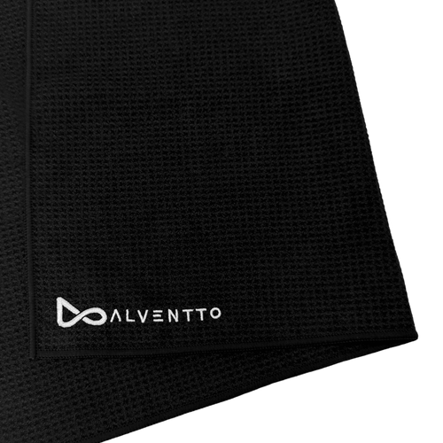 Black Magnetic Golf Towel