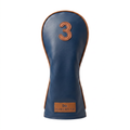 Marrakech military blue golf club cover, crafted from full-grain leather and featuring a water-resistant design. ALVENTTO