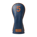 Marrakech military blue golf club cover, crafted from full-grain leather and featuring a water-resistant design. ALVENTTO