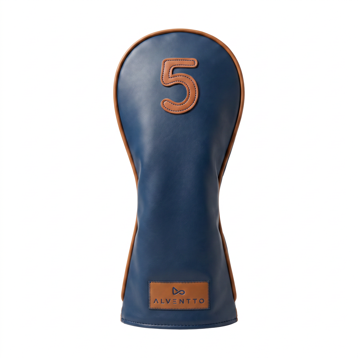 Marrakech military blue golf club cover, crafted from full-grain leather and featuring a water-resistant design. ALVENTTO
