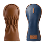 Marrakech military blue golf club cover, crafted from full-grain leather and featuring a water-resistant design. ALVENTTO