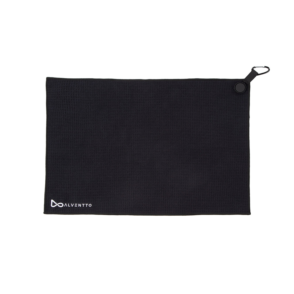 Black Magnetic Golf Towel