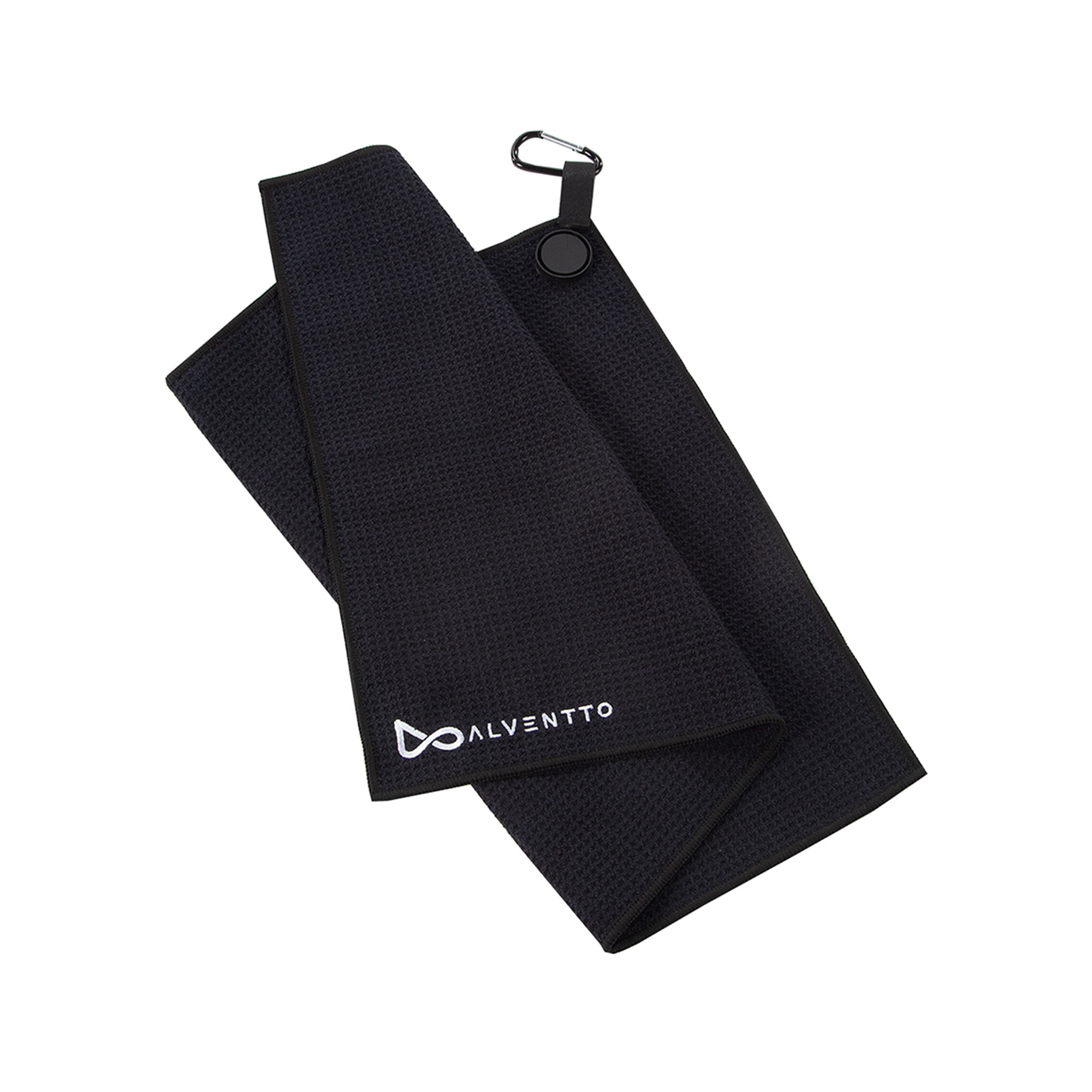 Black Magnetic Golf Towel