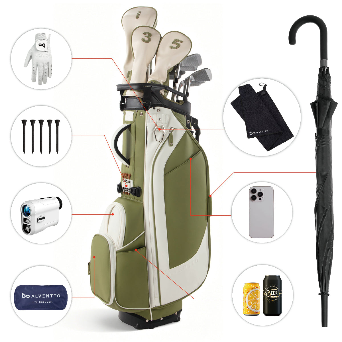 Holiday Pistachio Stand bag ALVENTTO