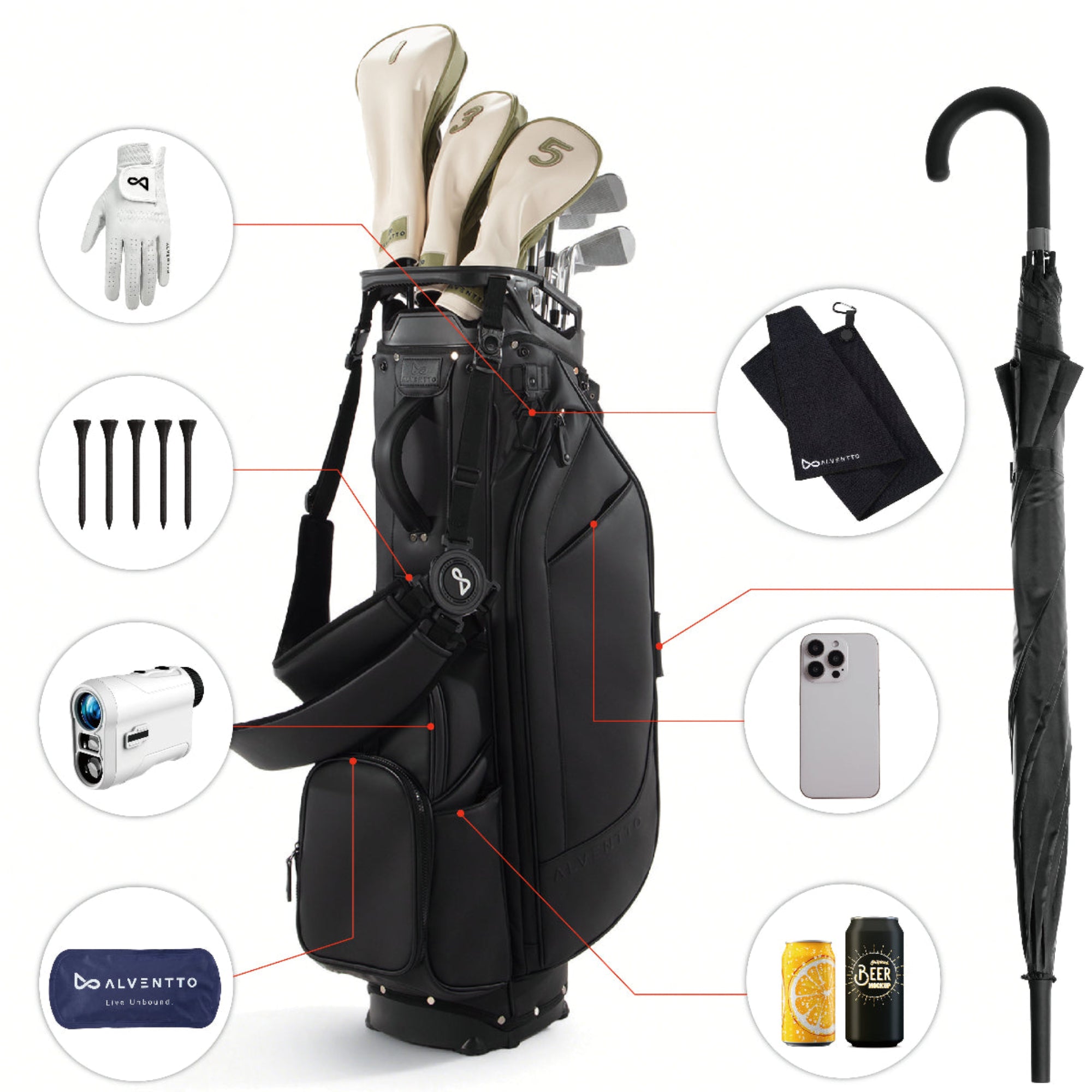 Holiday Midnight Stand Bag ALVENTTO