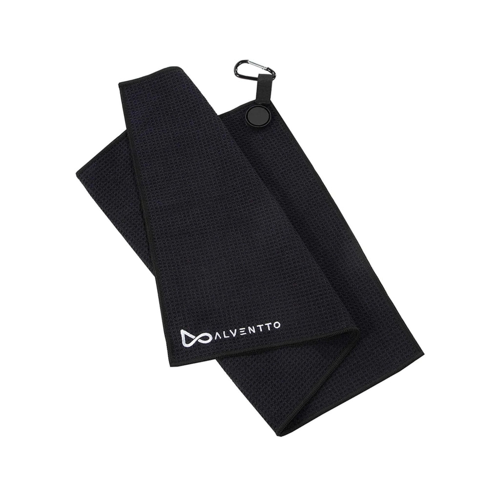 Black Magnetic Golf Towel - ALVENTTO