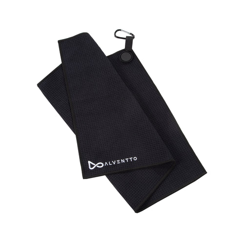 Black Magnetic Golf Towel