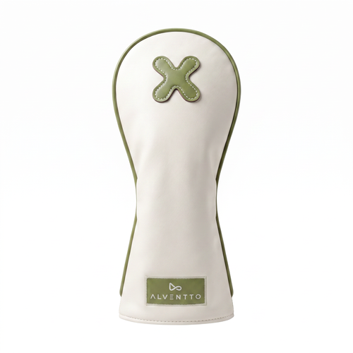 Alventto Sage Green Golf Club Headcover (White & Sage Green) UT/Hybrid ALVENTTO